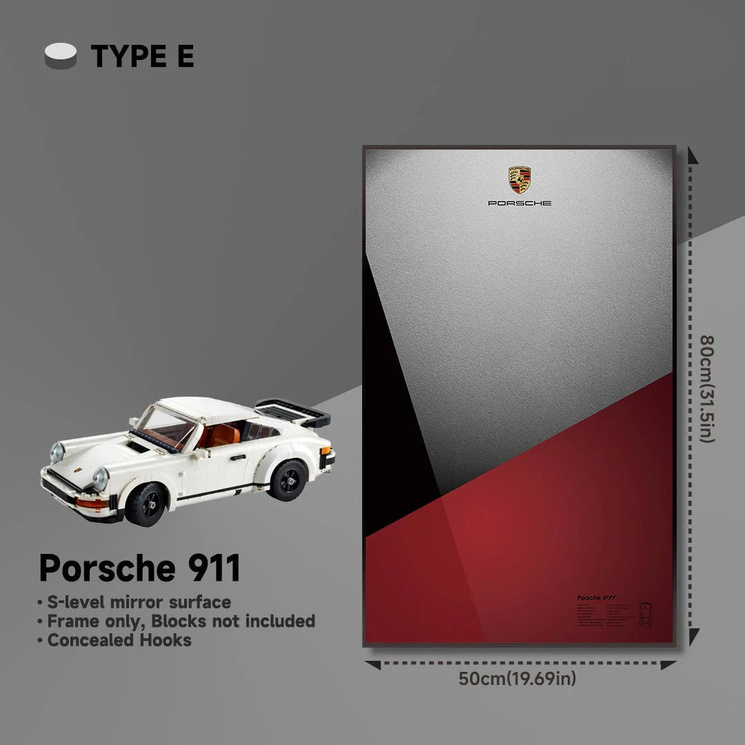 Wall Display Frame for Lego® 10295 Porsche 911 – Classic 911 Turbo Design