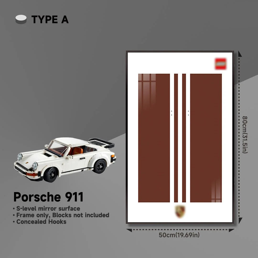 Wall Display Frame for Lego® 10295 Porsche 911 – Classic 911 Turbo Design