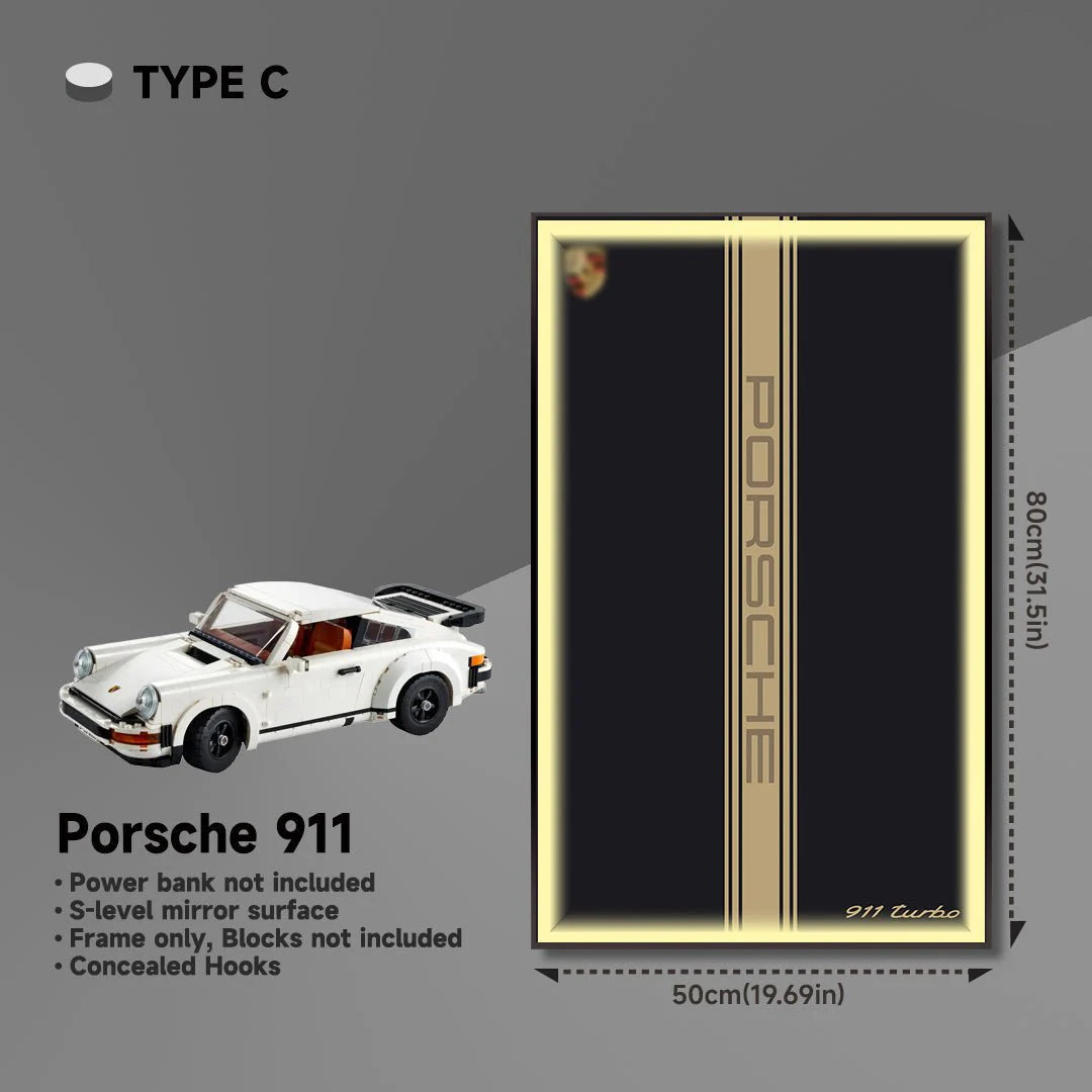 Wall Display Frame for Lego® 10295 Porsche 911 – Classic 911 Turbo Design