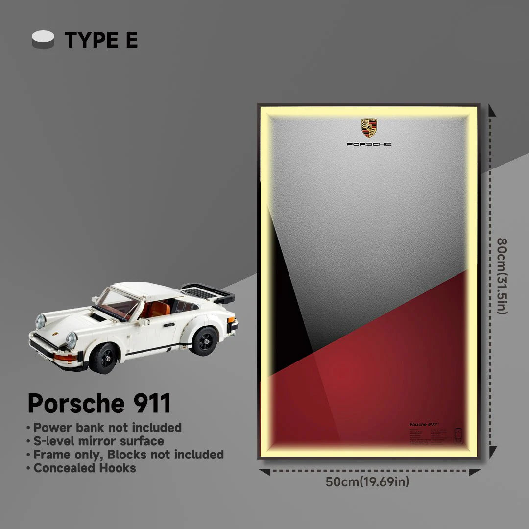 Wall Display Frame for Lego® 10295 Porsche 911 – Classic 911 Turbo Design