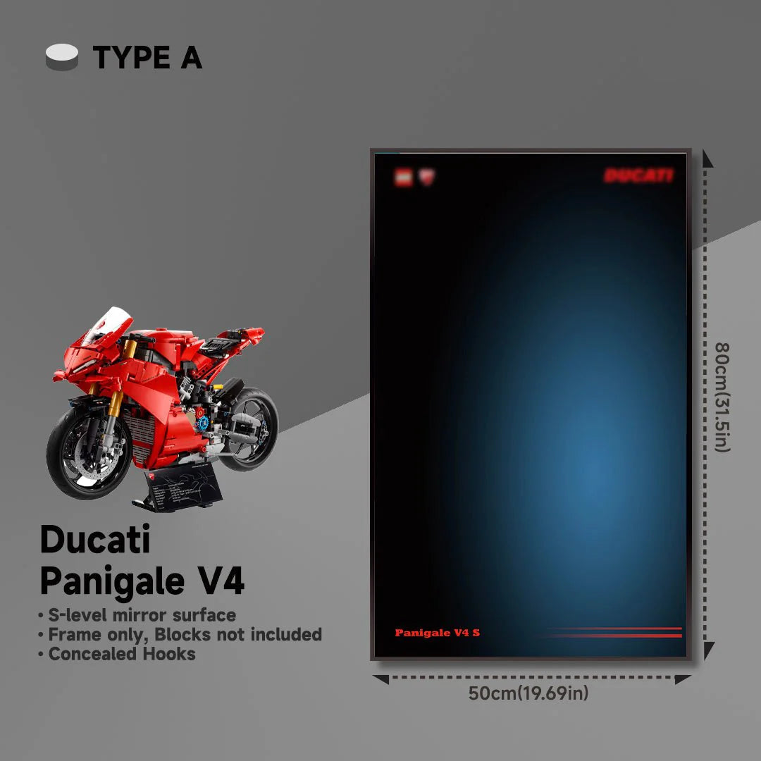 Wall Display Frame for Lego® 42107 Ducati Panigale V4 S