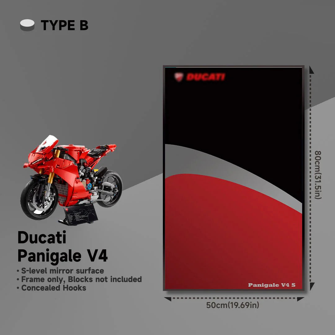 Wall Display Frame for Lego® 42107 Ducati Panigale V4 S