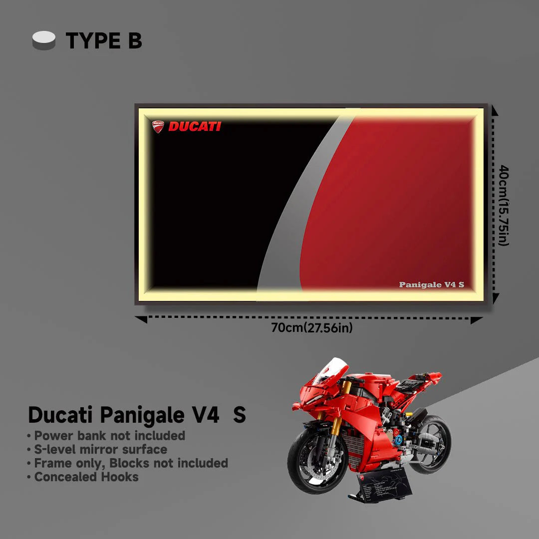 Wall Display Frame for Lego® 42107 Ducati Panigale V4 S