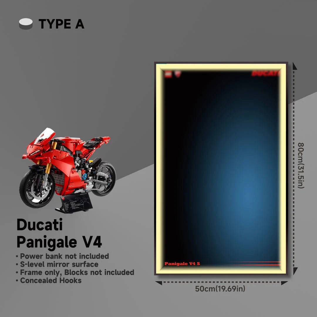 Wall Display Frame for Lego® 42107 Ducati Panigale V4 S