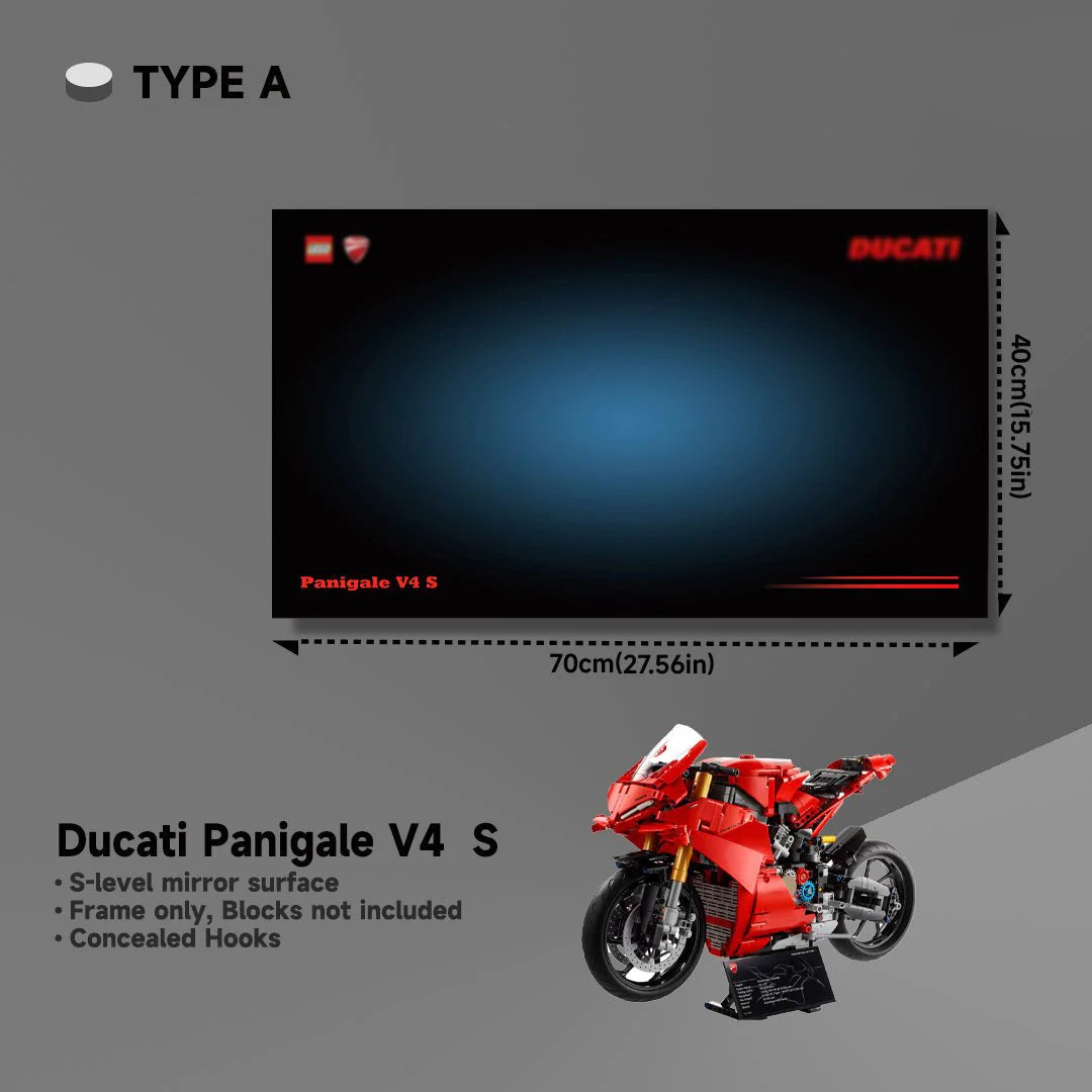 Wall Display Frame for Lego® 42107 Ducati Panigale V4 S