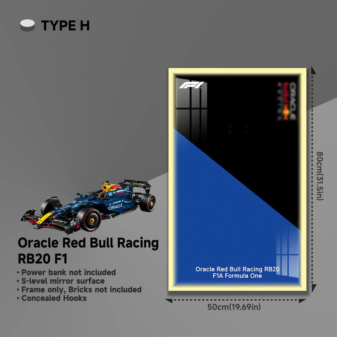 Wall Display Frame for LEGO® 42206 Red Bull RB20
