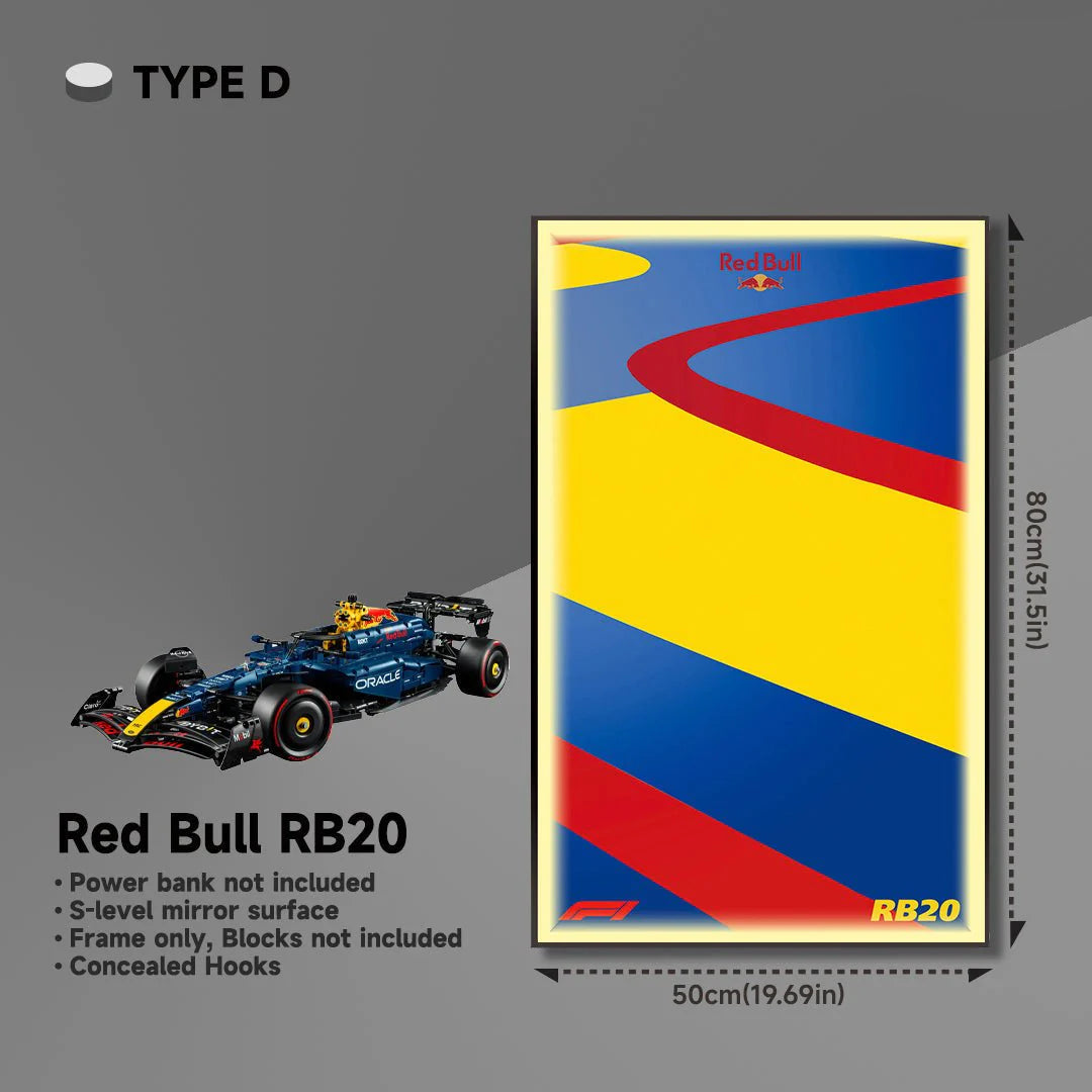 Wall Display Frame for LEGO® 42206 Red Bull RB20