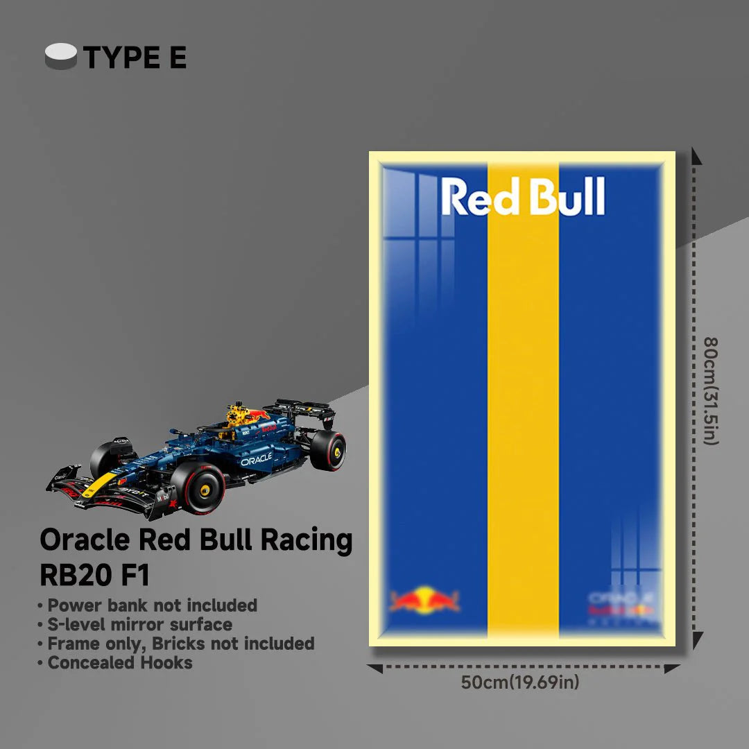 Wall Display Frame for LEGO® 42206 Red Bull RB20