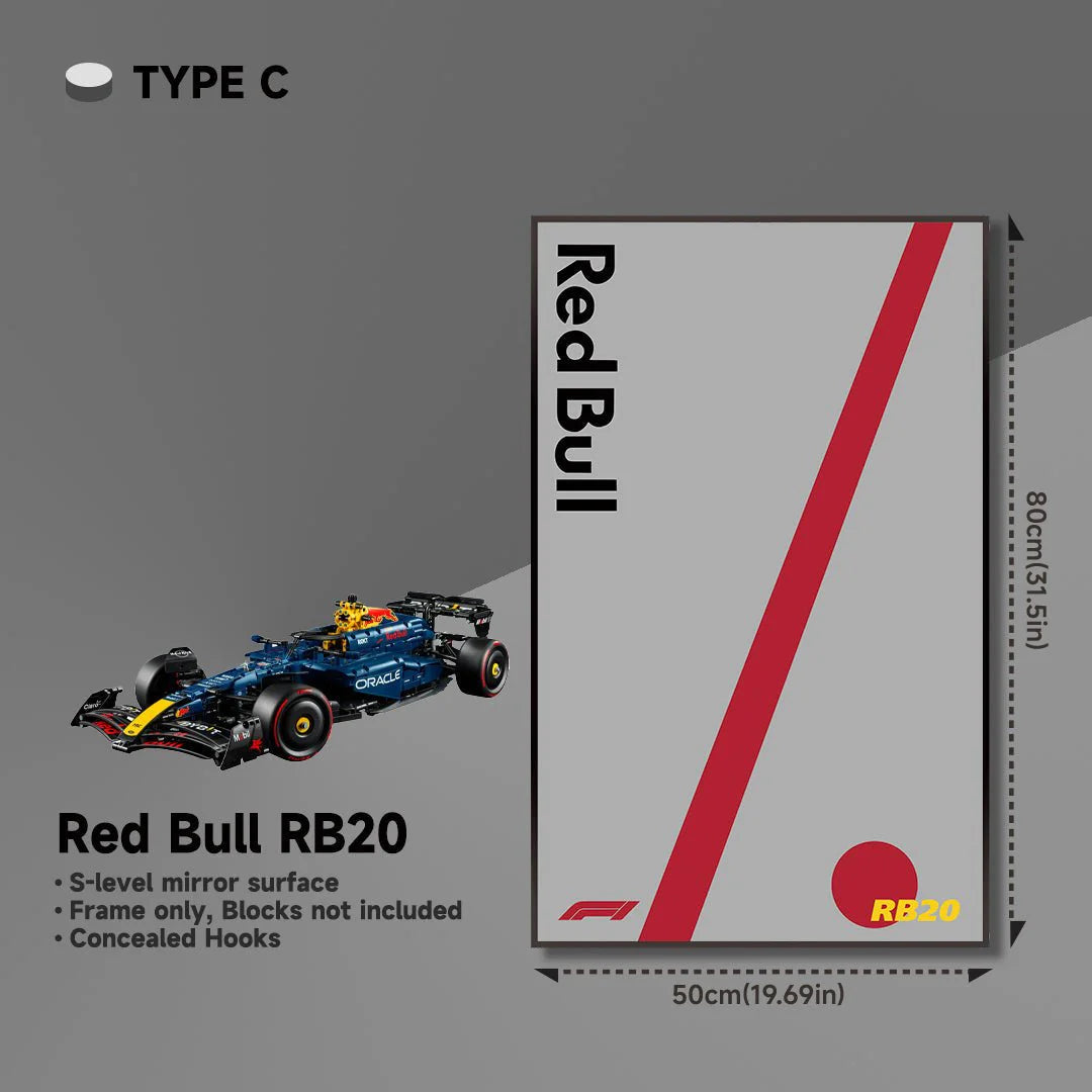 Wall Display Frame for LEGO® 42206 Red Bull RB20