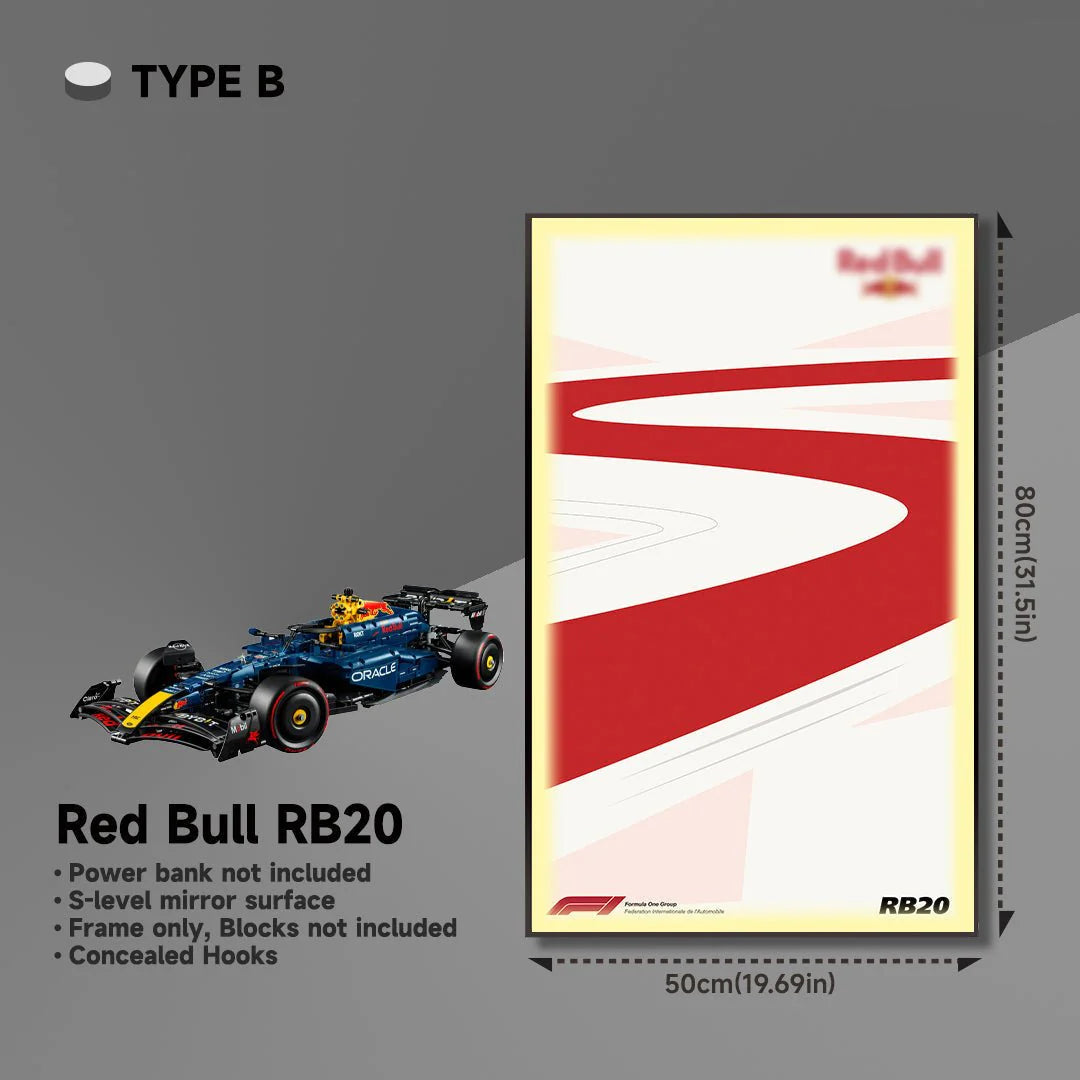 Wall Display Frame for LEGO® 42206 Red Bull RB20