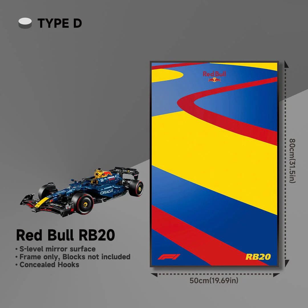 Wall Display Frame for LEGO® 42206 Red Bull RB20
