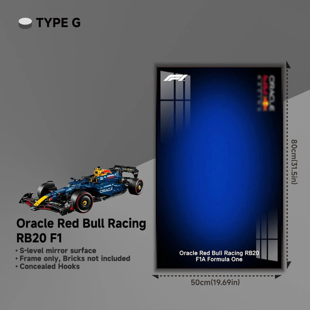 Wall Display Frame for LEGO® 42206 Red Bull RB20