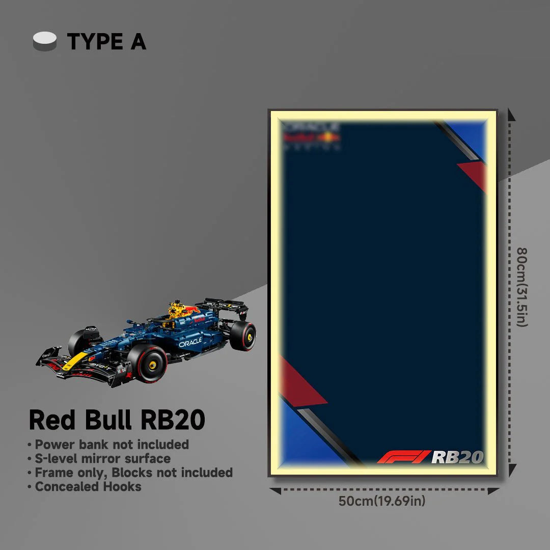 Wall Display Frame for LEGO® 42206 Red Bull RB20