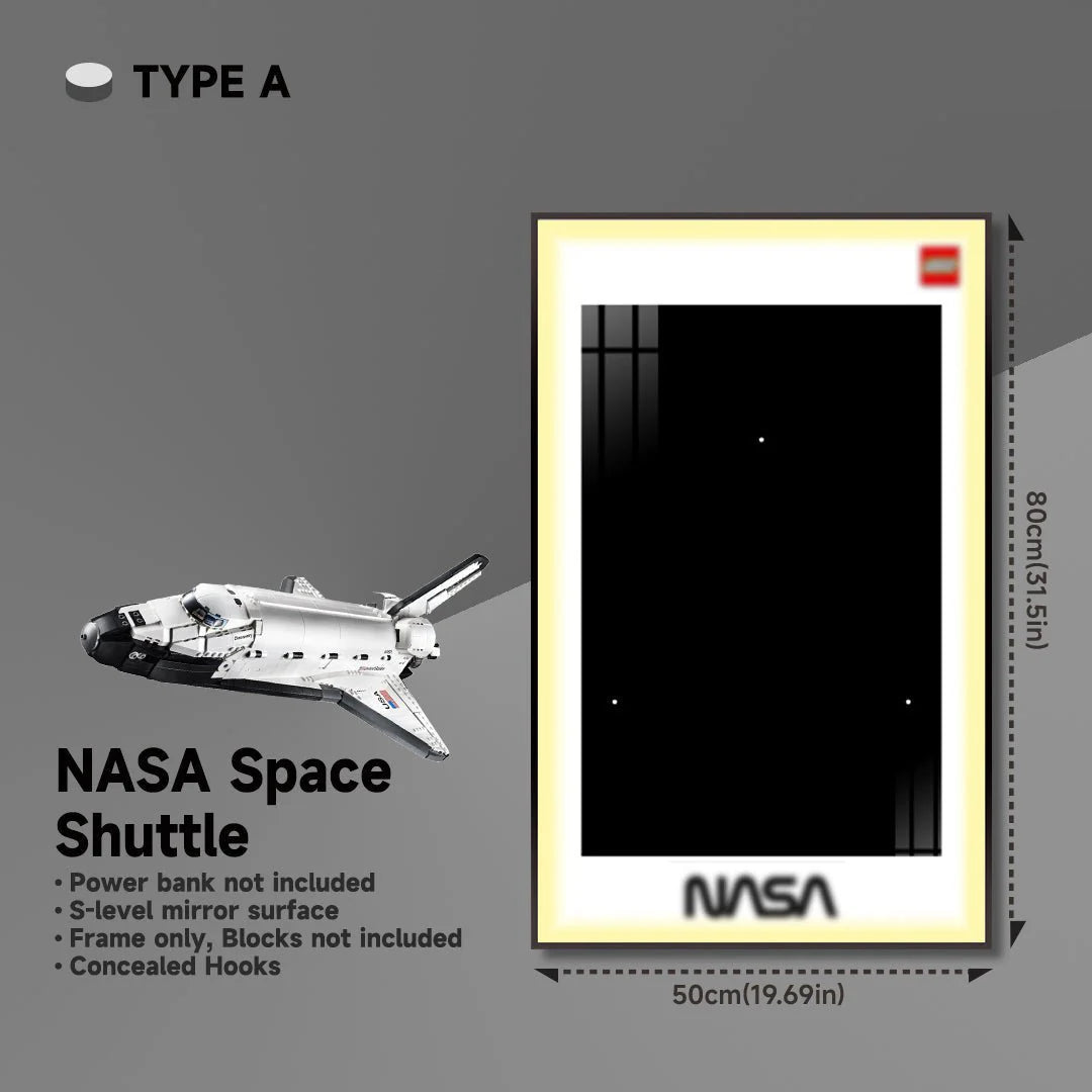 Wall Display Frame for Lego® NASA Space Shuttle Discovery 10283