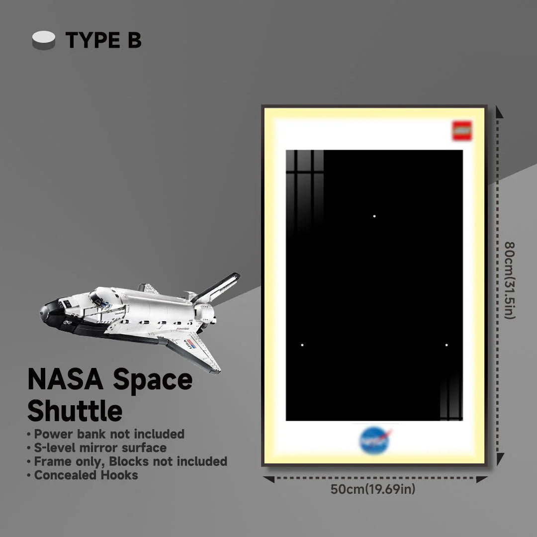 Wall Display Frame for Lego® NASA Space Shuttle Discovery 10283