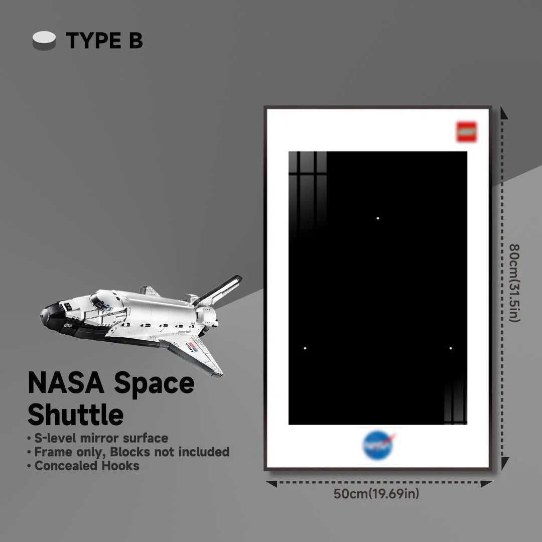 Wall Display Frame for Lego® NASA Space Shuttle Discovery 10283