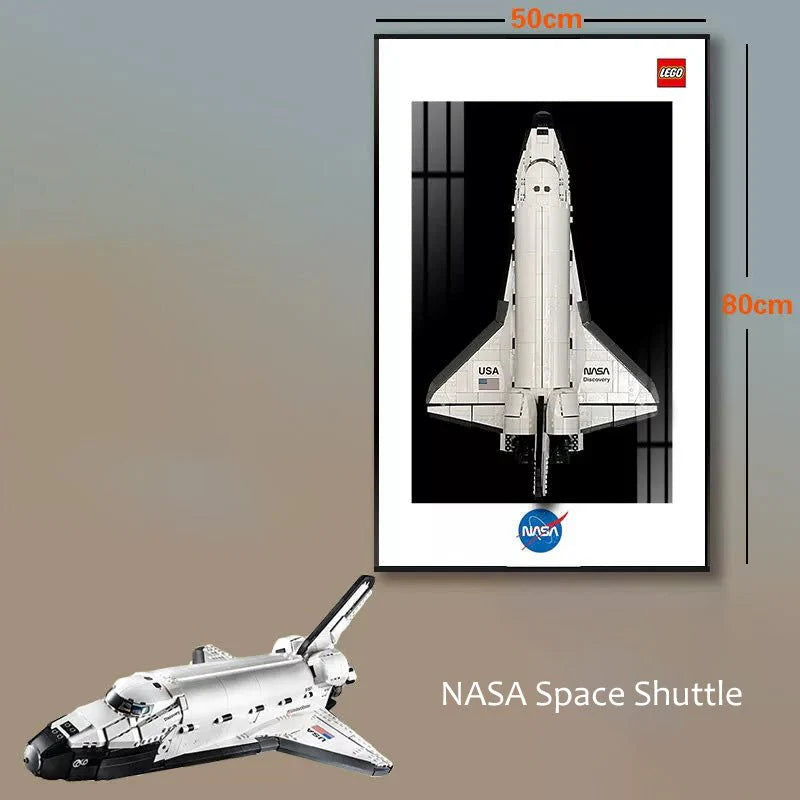 Wall Display Frame for Lego® NASA Space Shuttle Discovery 10283