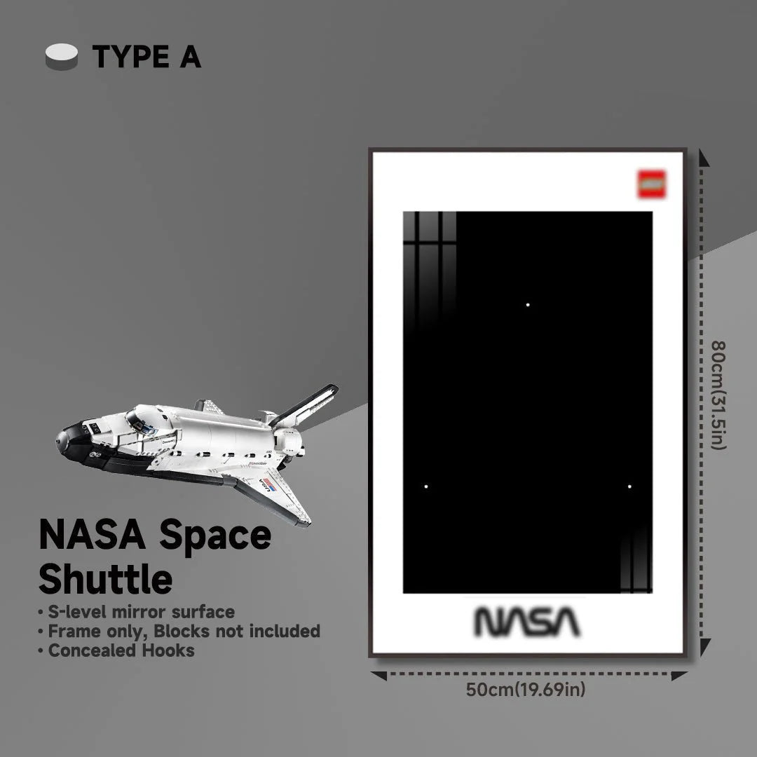 Wall Display Frame for Lego® NASA Space Shuttle Discovery 10283