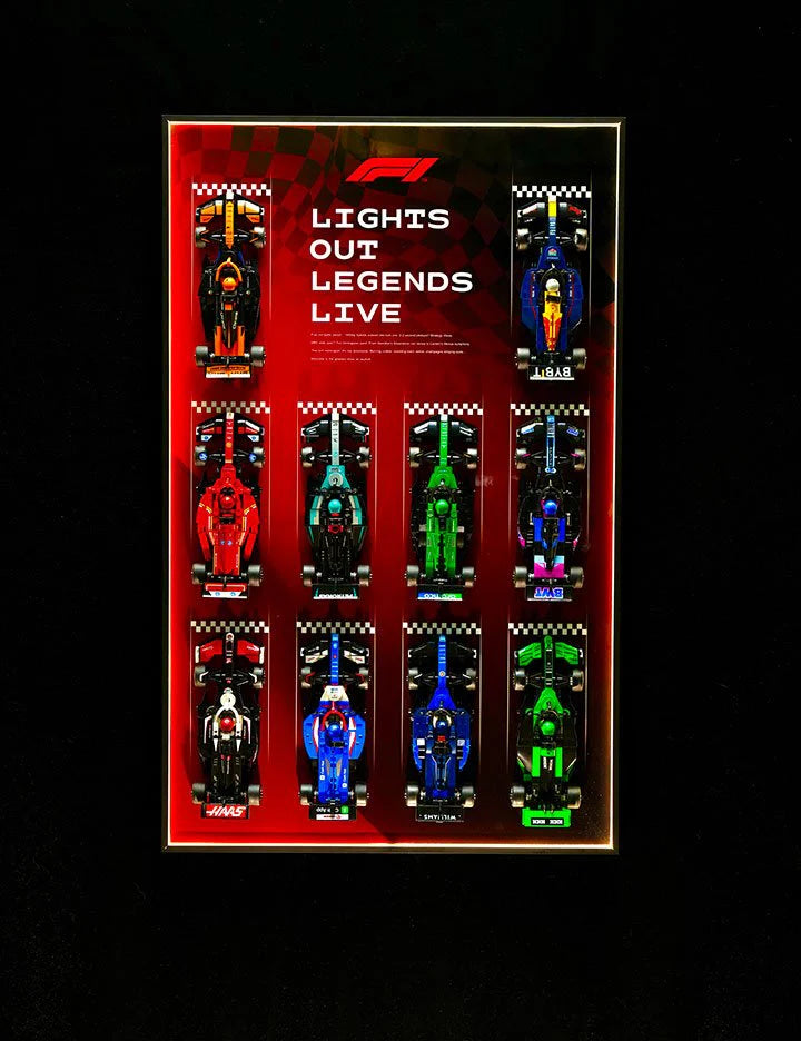 Wall Display Frame for LEGO® Speed Champions F1 Cars