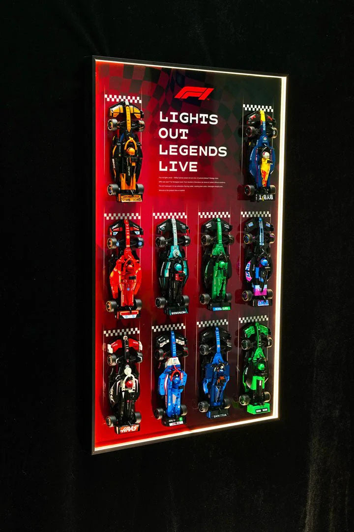 Wall Display Frame for LEGO® Speed Champions F1 Cars