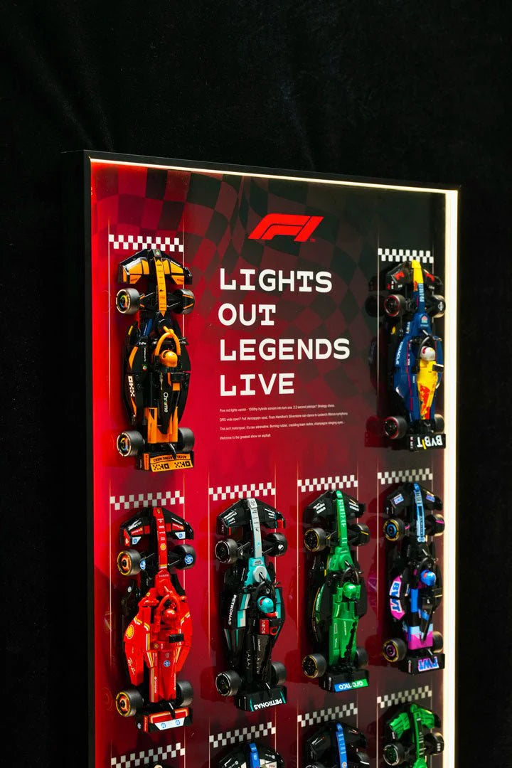 Wall Display Frame for LEGO® Speed Champions F1 Cars