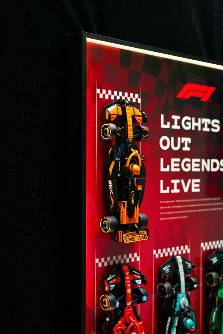 Wall Display Frame for LEGO® Speed Champions F1 Cars