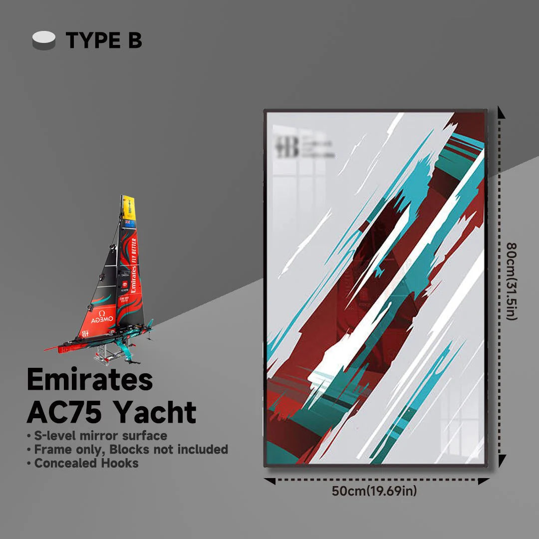 Wall Frame Display for Lego® Emirates Team New Zealand Boat（42174）
