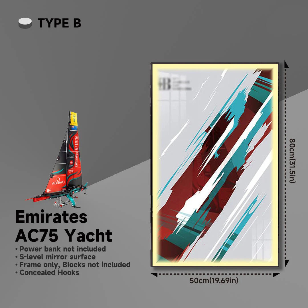 Wall Frame Display for Lego® Emirates Team New Zealand Boat（42174）