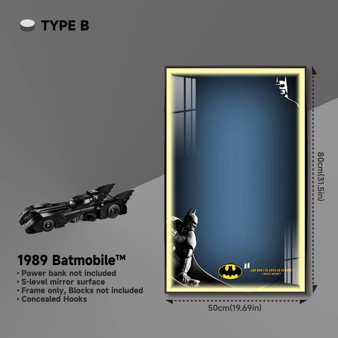 Wall Frame for Lego® 1989 Batmobile Display（76304）