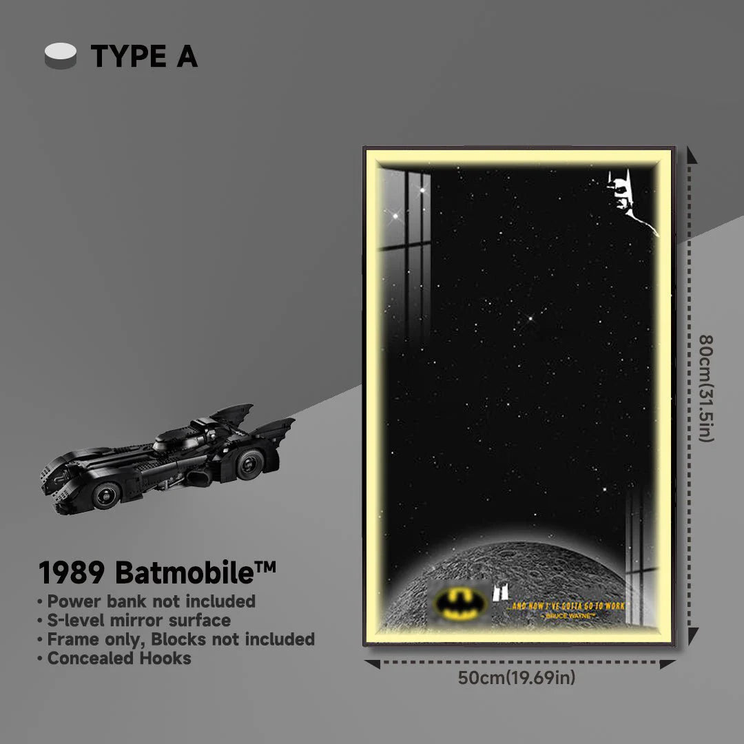 Wall Frame for Lego® 1989 Batmobile Display（76304）