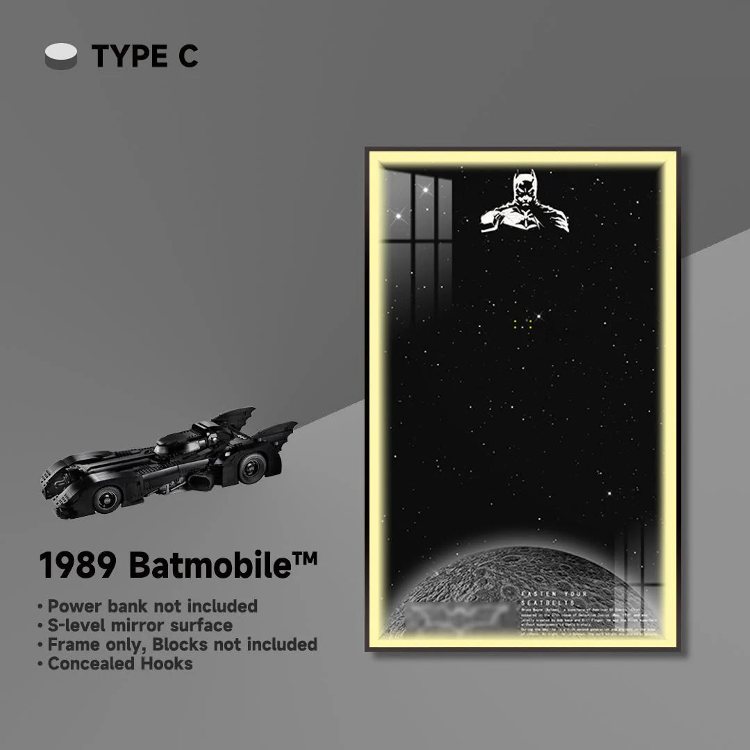 Wall Frame for Lego® 1989 Batmobile Display（76304）